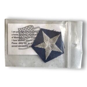 Unbranded Flag Star Patch Unisex OS Blue Good Retired Montana Flag Fragment